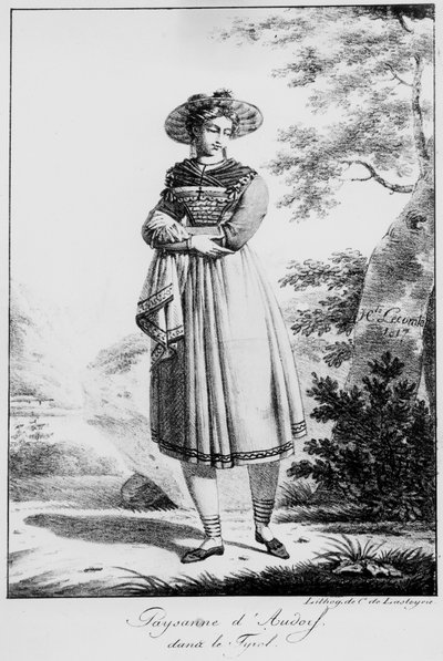 Peasant Woman from Audorf in Tyrol by Hippolyte Lecomte
